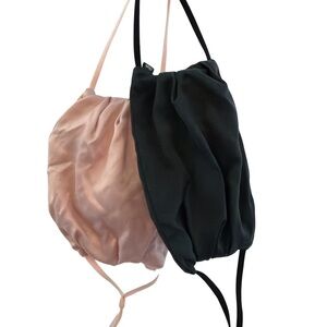 Silk Pink and Black Satin Masks